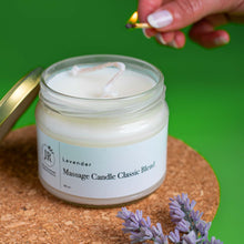 Load image into Gallery viewer, Elevate your practice with our hand-poured, all-natural formula, designed to provide unparalleled comfort and wellness benefits. Unlock the full potential of your treatments with our professional-grade massage candle oil, trusted by spa therapists and physiotherapists worldwide.
